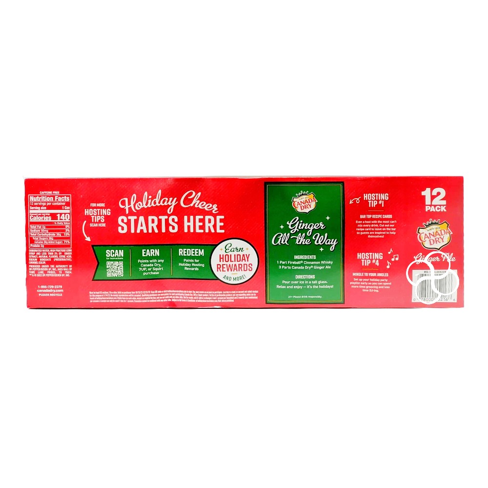 Canada Dry Ginger Ale in Can 12 x 355mL